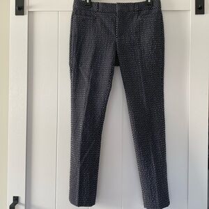 Banana Republic Sloan Fit 4 Ankle Trouser Pant Preppy Blue/White Pattern. NWT